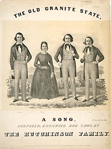 "The Old Granite State" sheet music cover, c. 1843. The Old Granite State sheet music cover.jpg