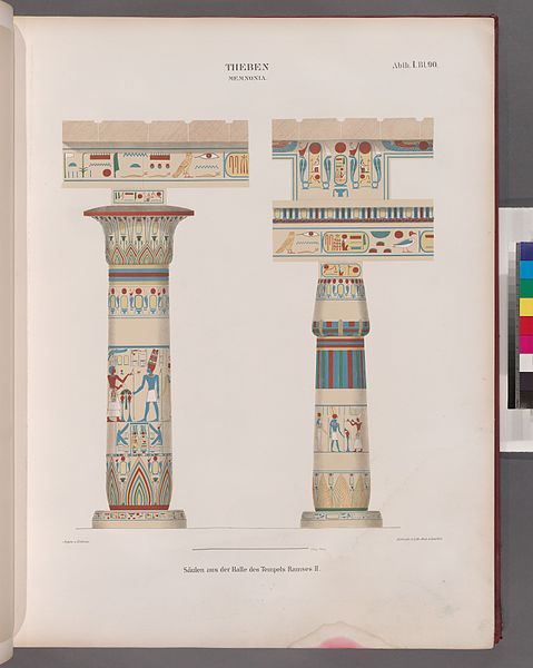 File:Theben (Thebes). Memnonia (Ramesseum)- Säulen aus der Halle des Tempels Ramses II (NYPL b14291191-37596).jpg