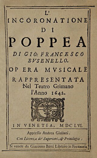 <i>Lincoronazione di Poppea</i> Opera by Claudio Monteverdi