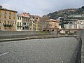 Torrente Leira (o Leiro): vista verso nord dal ponte sull'Aurelia - Leira (or Leiro) torrent, northern view from the bridge on Aurelia