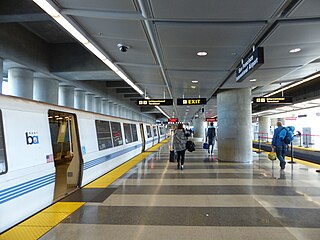 <span class="mw-page-title-main">San Francisco International Airport station</span> Rapid transit station in San Francisco Bay Area