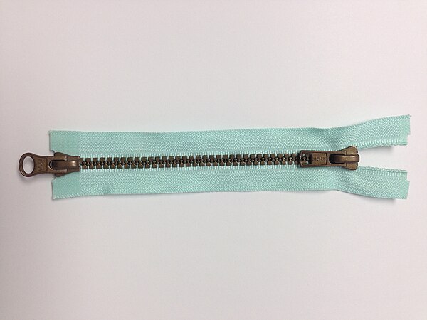 A two-way (double-separating) zipper.
