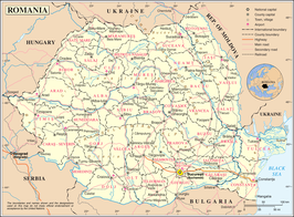 Kaart van Roemenië
