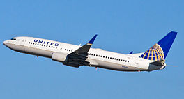 In Boeing 737-800 fan United Airlines