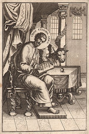Unknown Russian artist Luke the Evangelist Etching-1711.jpg