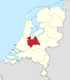 Utrehtas atrašanās vieta Nīderlandē