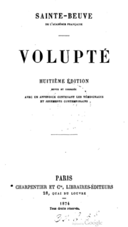 Vignette pour Volupté (Sainte-Beuve)