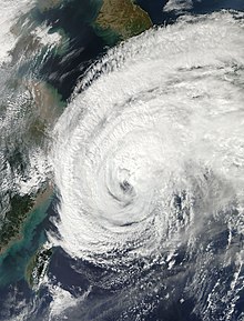 Typhoon Vongfong approaching Kyushu, Japan on October 12 Vongfong 2014-10-12 0500Z.jpg