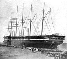 S.S. Great Eastern in dock. Walker - An Unsinkable Titanic (1912) page 087.jpg