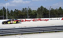 A student practicing at Walt Disney World Speedway in 2010 WaltDisneyWorldSpeedway RichardPettyDrivingExperience.jpg