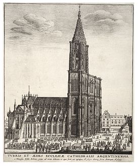 Χαρακτικό του Wenceslas Hollar με τον Καθεδρικό. Περίπου 1650