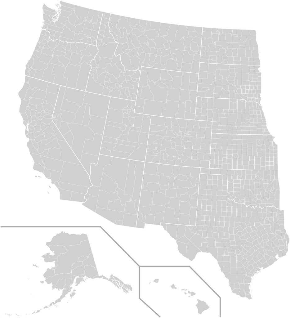 The Western United States consists of 13 States. Аэропорты США на карте. Western United States. Western states