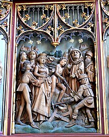 Kreuzauffindung durch Kaiserin Helena, Bamberg, um 1490