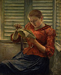 Läsande kvinna, ca 1890