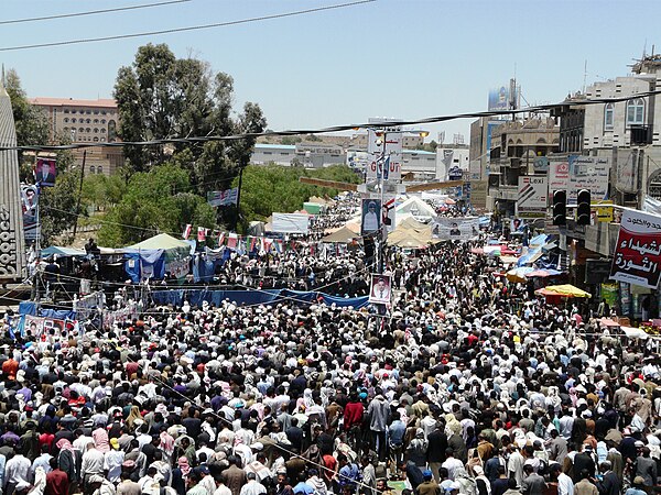 Protesters in Sanaʽa.