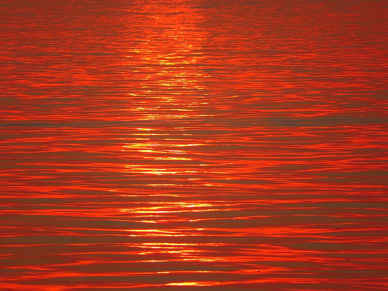 File:"Liquid copper" sunset at Lake Siutghiol.jpg