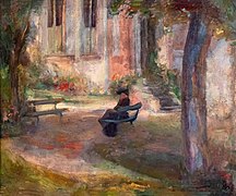 Femme dans un parc - Marie Bermond - Musée des Beaux-Arts de Gaillac (woman in a park)