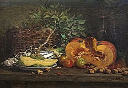 Nature morte au potiron (' Still life with pumpkin') by Eugène Boudin - Le Havre - Musée d'art moderne André-Malraux