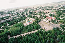 Pre-invasion photo of Bakhmut, a major industrial city on the Bakhmutka river largely destroyed during the Battle of Bakhmut.