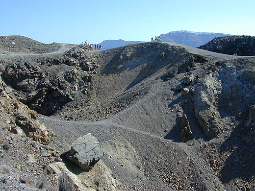 Vulkanische kraters op Santorini