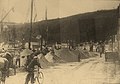 Le port de Port-Launay à la fin du XIXe siècle : les tas de sable sur le quai.