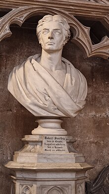 Bust of Southey created by Edward Hodges Baily in 1845, Bristol Cathedral (Source: Wikimedia)