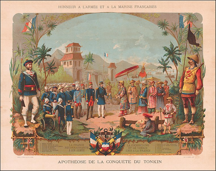 File:1885 chromolithograph celebrating the French conquest in Indochina.jpg