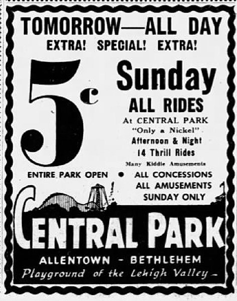 File:1950 - Central Park Last Ad - 9 Sep MC - Allentown PA.jpg