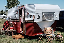 1958 Shasta travel trailer during 2019 Vintage Camper Trailer Rally