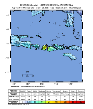 <span class="mw-page-title-main">19 August 2018 Lombok earthquake</span> Earthquake in Indonesia