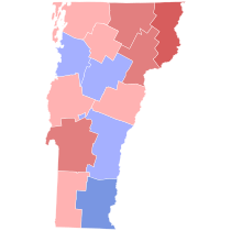 2002 Vermont gubernatorial election results map by county.svg