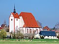 Marienkirche Altmügeln with churchyard and enclosure, four tombs, memorial for those who fell in World War I and Luther linden tree