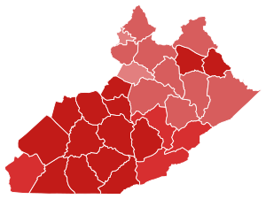 2010 Kentucky's 5th congressional district election results map by county.svg