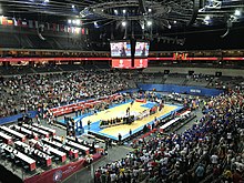 Prague O2 Arena during the final ceremony 2017 European Women Basketball Championship EuroBasket Prague O2 Arena - final ceremony.jpg