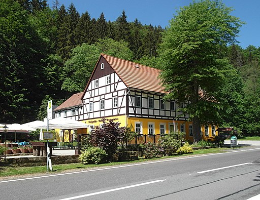 20180514305DR Hohnstein Polenztal 4 Gasthof Rußigmühle