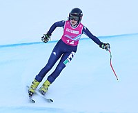 Alice Calaba bij de Super G-wedstrijd