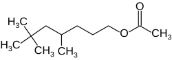 Structural formula of 3,5,5-trimethylhexyl acetate