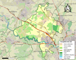 Kolorowa mapa przedstawiająca użytkowanie gruntów.