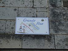 Une des plaques de rue à l'effigie de Sylvain et Sylvette.