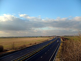 Autoput A180 duž obale Sjevernog mora Immingham