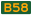 AUS Alphanumeric Route B58.svg