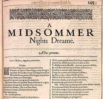 William Shakespeare, A Midsummer Night's Dream...