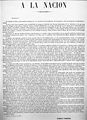 Manifiesto de Ramón Cabrera. A la Nacion. París 11 de Marzo de 1875.