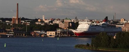 A ferry from Sweden in the port of Turku.