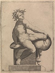 Male Nude from Panel of \