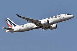 Air France Airbus A220 in the 2021 revised livery