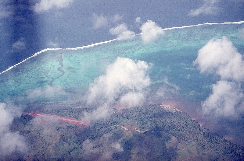 File:Airstrip & lagoon, Gau I., Lau Group Fiji 1977.jpg