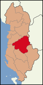 Poziția regiunii Qarku i Elbasanit