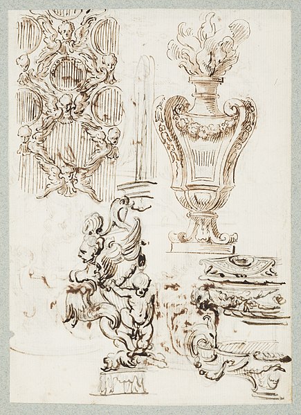File:Album Page, A Pierced Screen, Urn, a Fountain and Two Basins, 1692–99 (CH 18429849).jpg