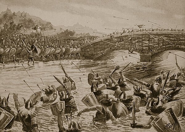 Alfred Pearseː Battle of Maldon in 991 (Hutchinson's Story of the British Nation, 1922)